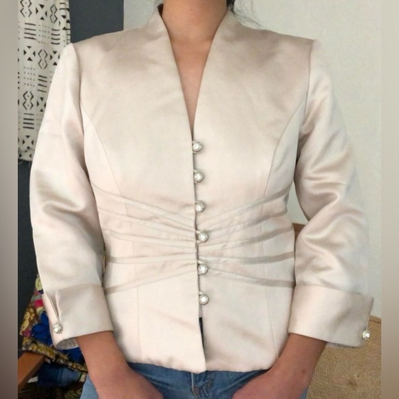 J.R. NITES BY CALIENDO EVENING Formal TOP Blazer women’s size 10 - Picture 4 of 12